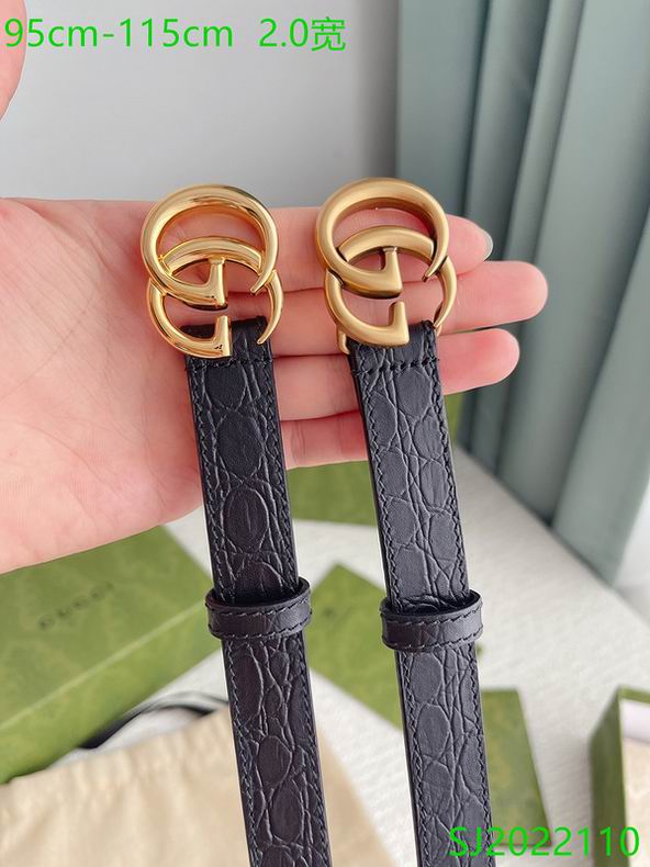 Gucci belt 20mmX95-115cm 7D03